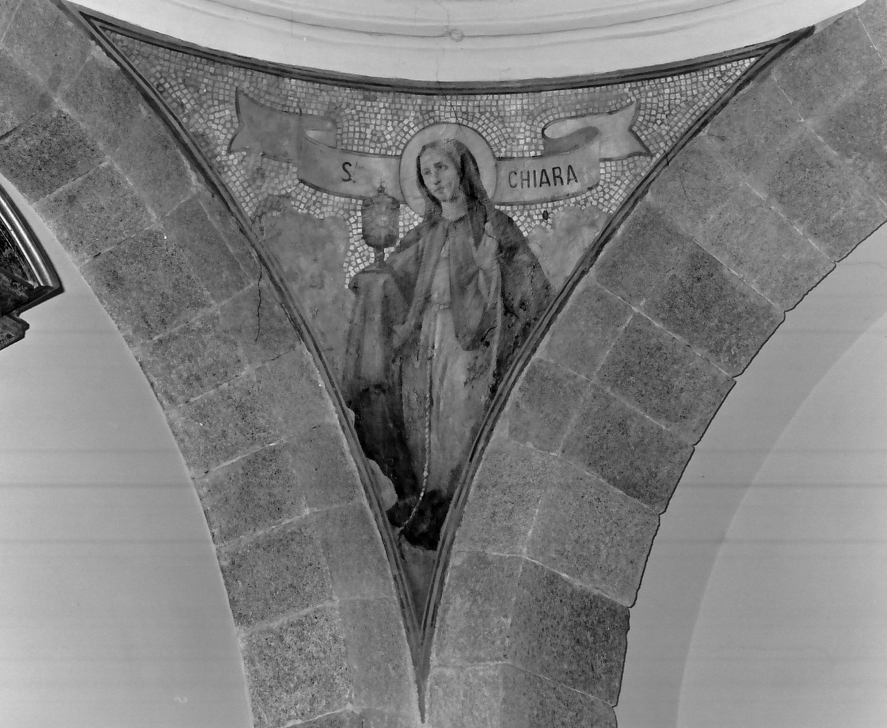 Santa Chiara (dipinto, elemento d'insieme) di Pignatari Domenico (attribuito) (inizio sec. XX)