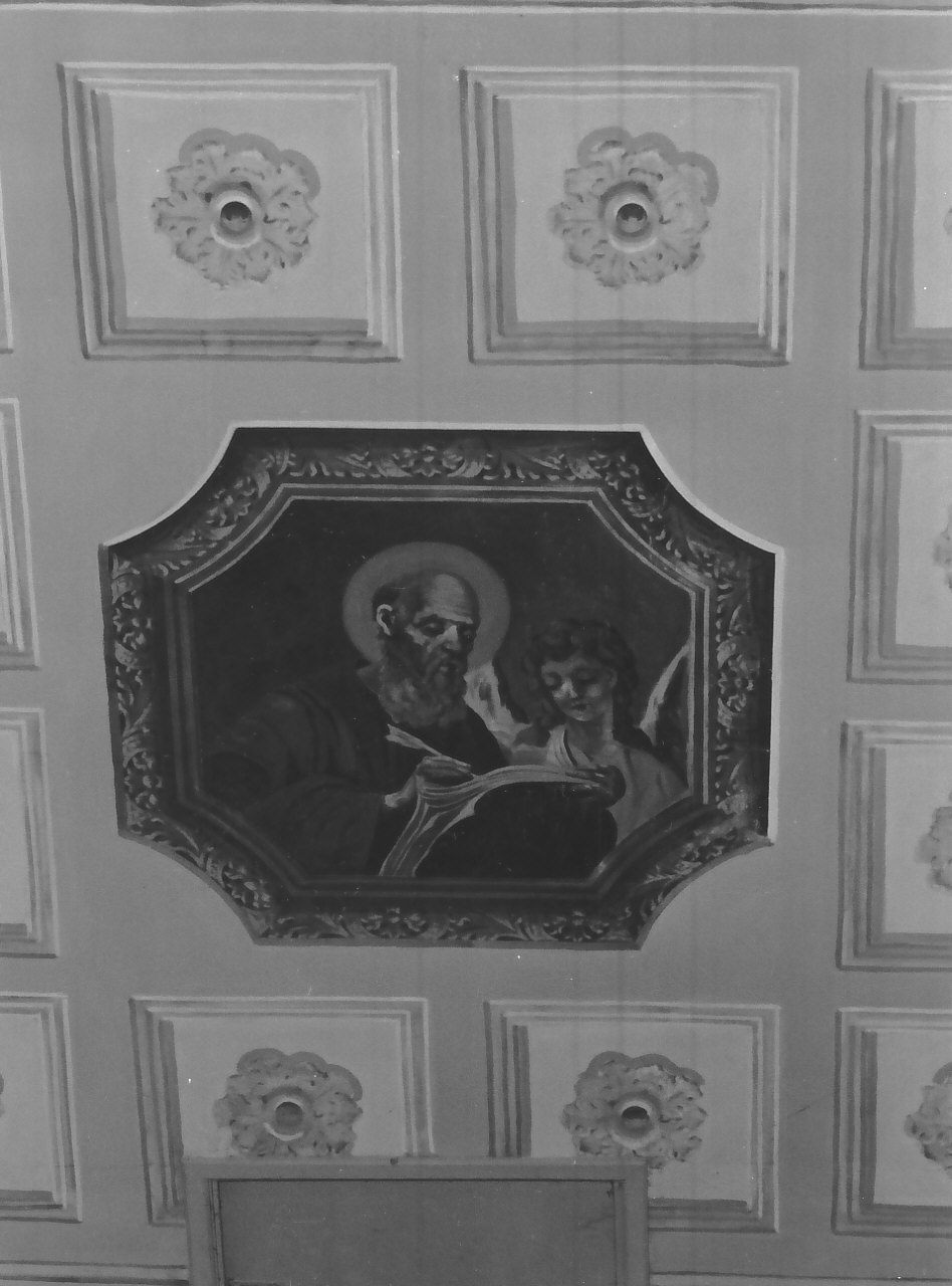 San Matteo e l'angelo (dipinto, elemento d'insieme) di Pignatari Domenico (attribuito) (inizio sec. XX)