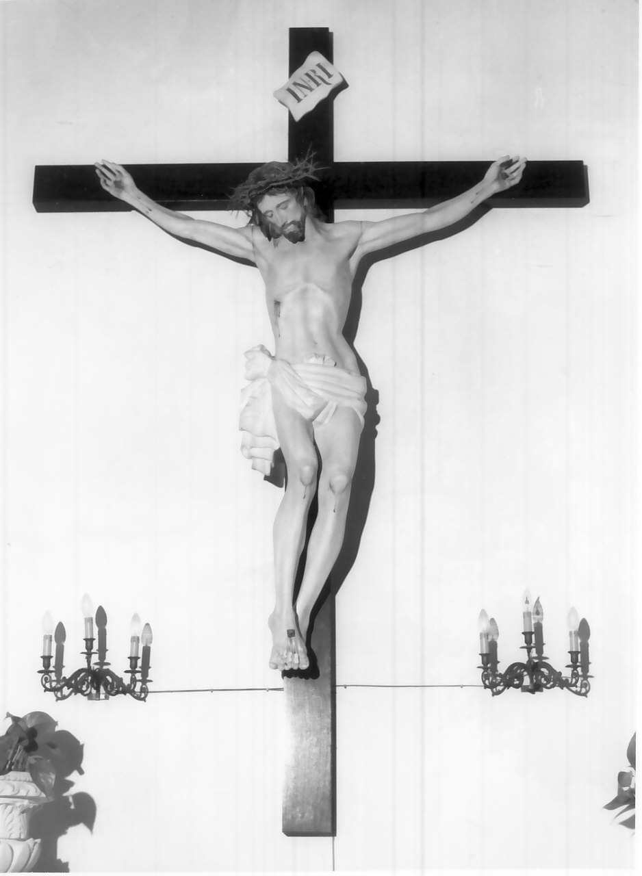 Cristo crocifisso (crocifisso, opera isolata) - bottega Italia meridionale (fine/inizio secc. XIX/ XX)