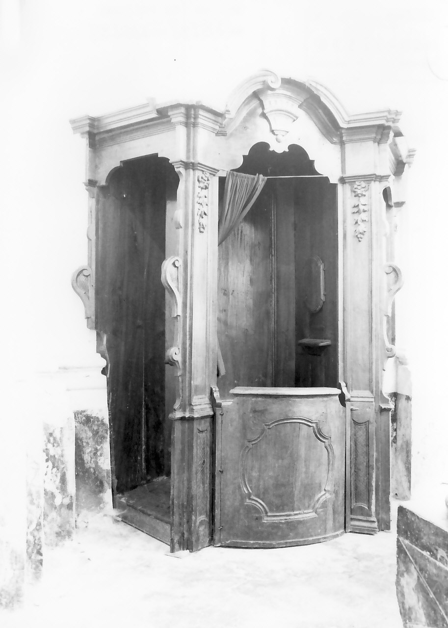 confessionale, opera isolata - bottega calabrese (fine/inizio secc. XVIII/ XIX)