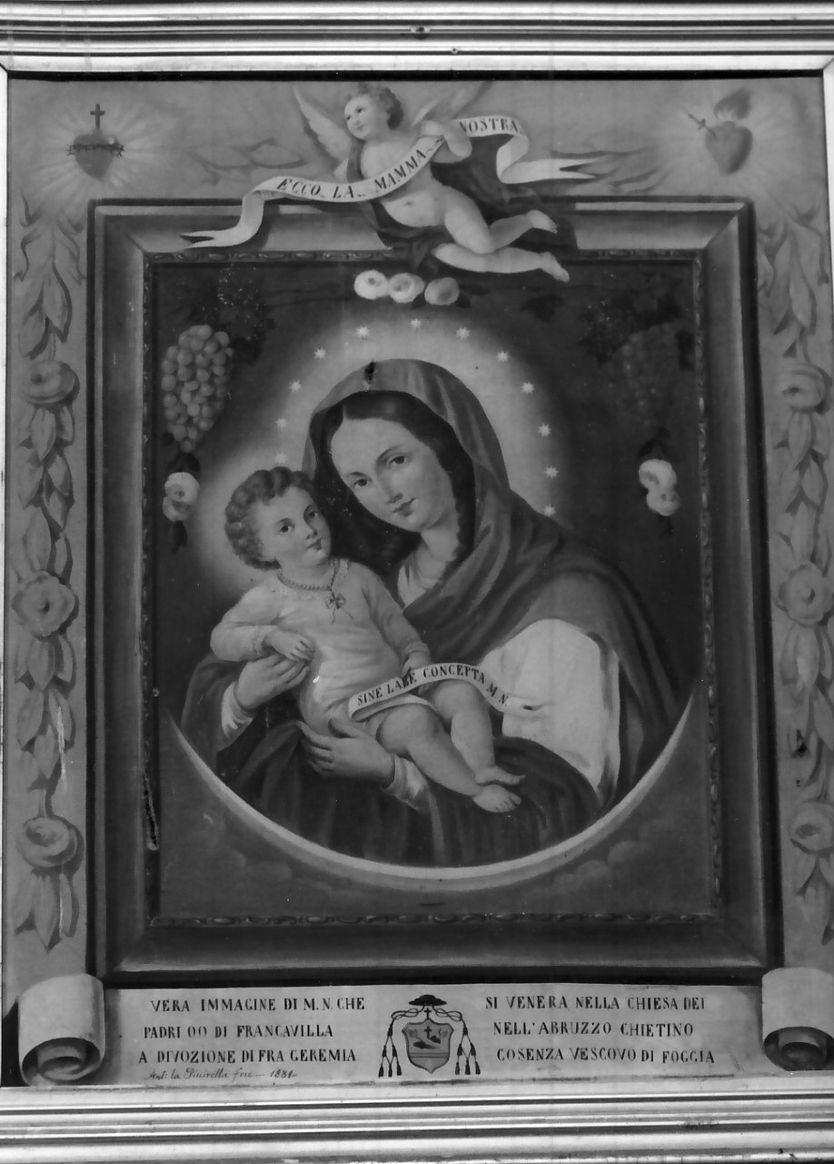 Madonna con Bambino (dipinto, opera isolata) di Piccirillo Antonio (sec. XIX)