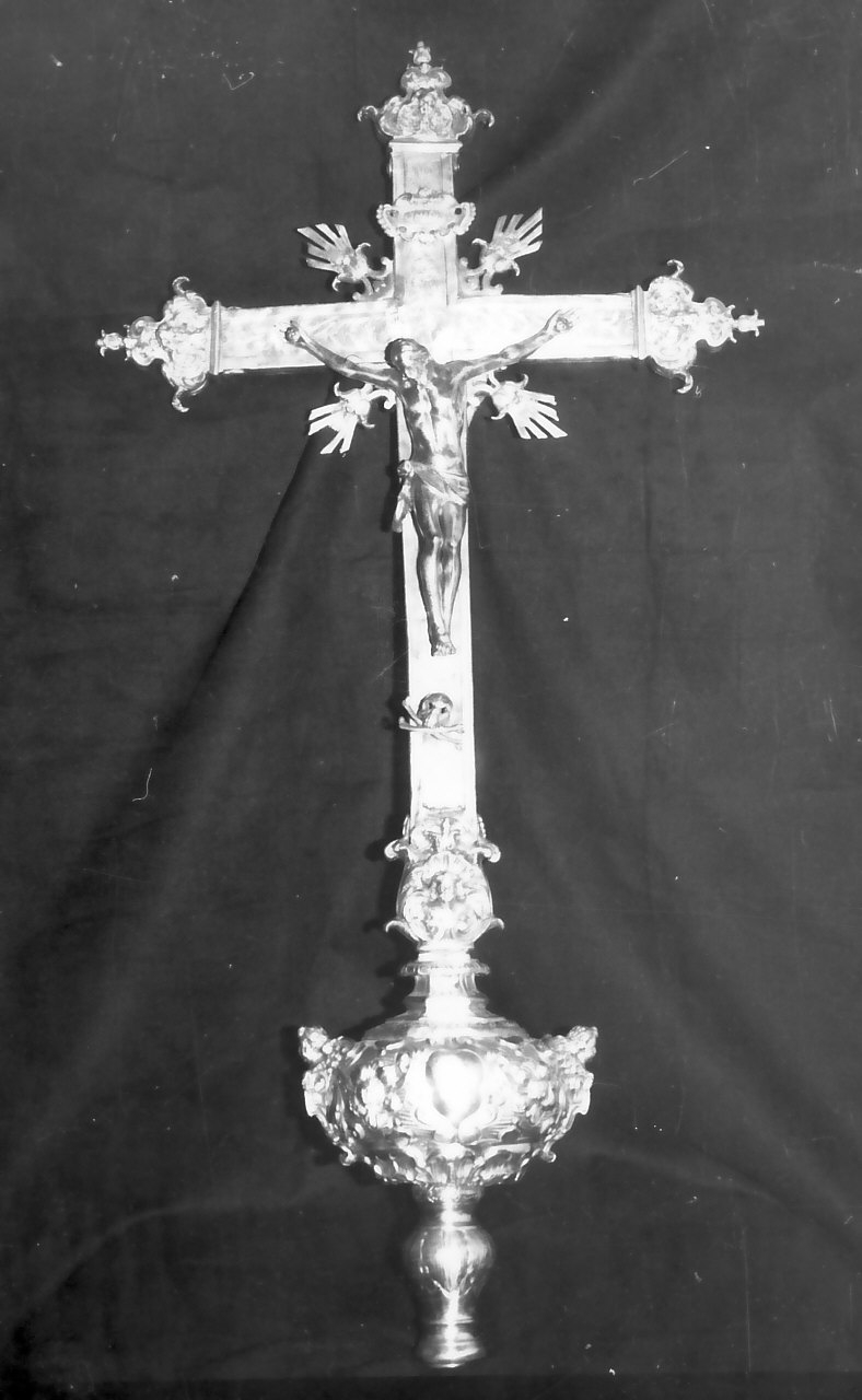 croce processionale, opera isolata - bottega napoletana (sec. XVIII)