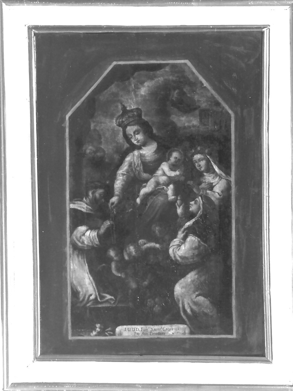 Madonna del Rosario e Santi (dipinto, opera isolata) - ambito Italia meridionale (fine/inizio secc. XVII/ XVIII)