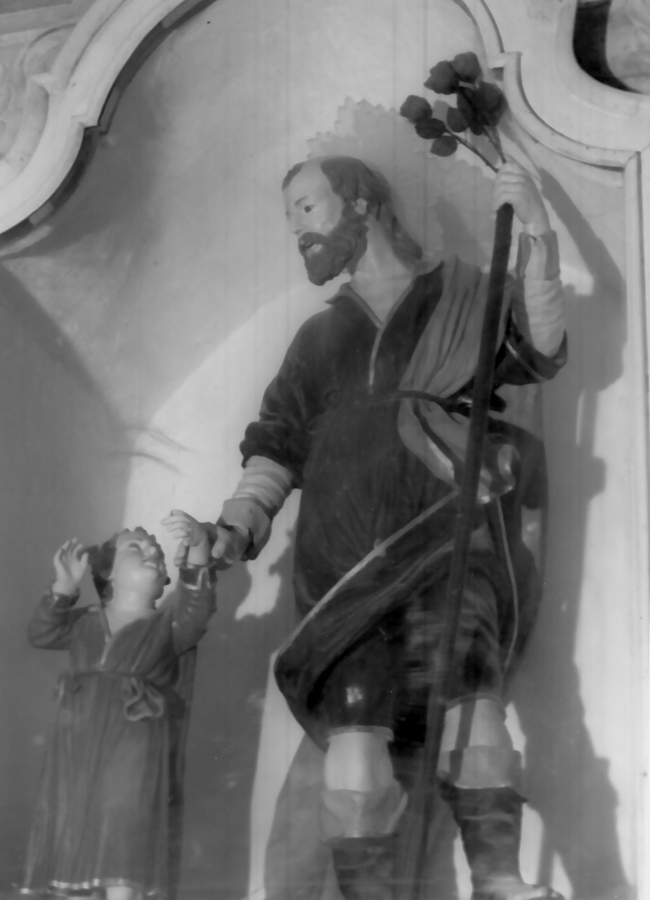 San Giuseppe e Gesù Bambino (statua, opera isolata) - bottega Italia meridionale (fine/inizio secc. XVIII/ XIX)