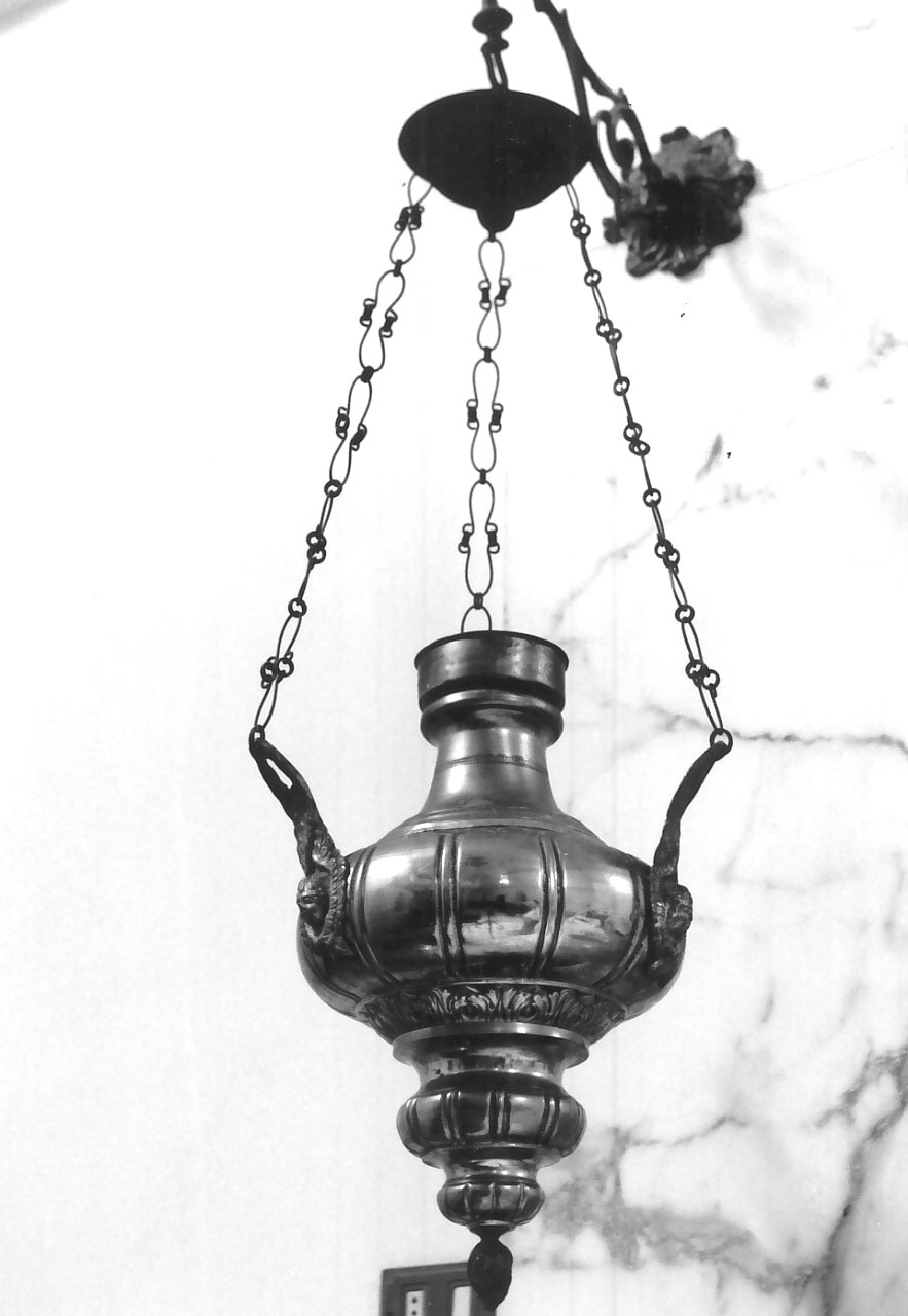 lampada del SS. Sacramento, opera isolata - bottega calabrese (sec. XIX)