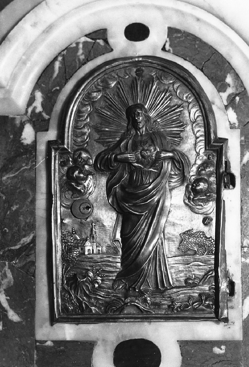 Sacro Cuore di Gesù (sportello di tabernacolo) - bottega napoletana (sec. XIX)