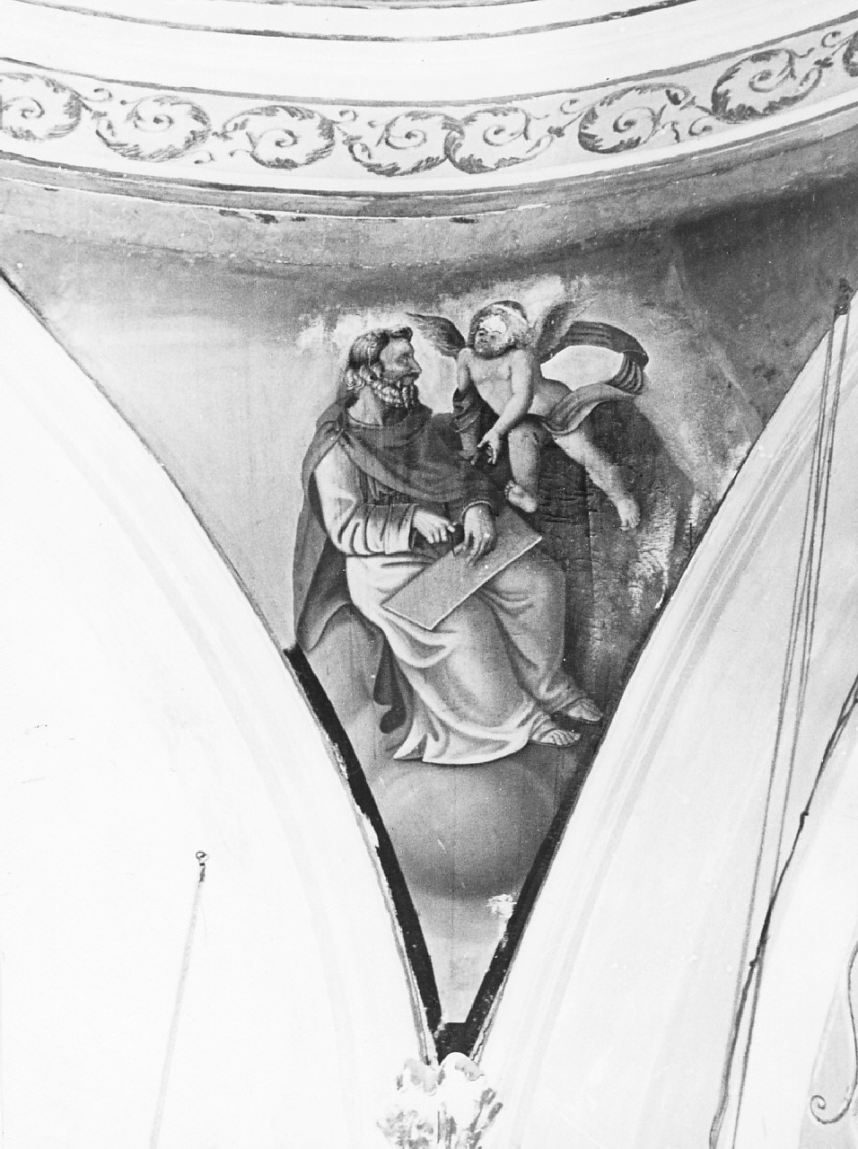 San Matteo Evangelista (dipinto, elemento d'insieme) - ambito Italia meridionale (sec. XVIII, sec. XIX)