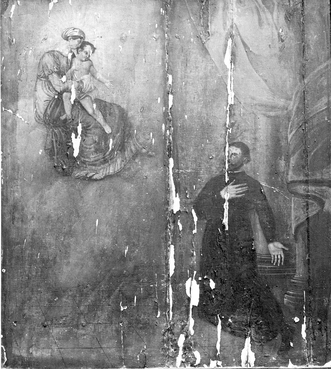apparizione della Madonna col Bambino a San Gaetano (dipinto) - ambito Italia meridionale (sec. XVIII, sec. XIX)
