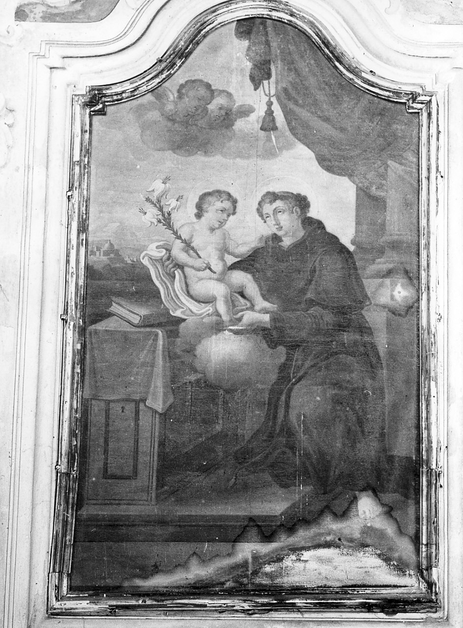 Sant'Antonio da Padova con il bambino (dipinto) - ambito Italia meridionale (sec. XVIII)