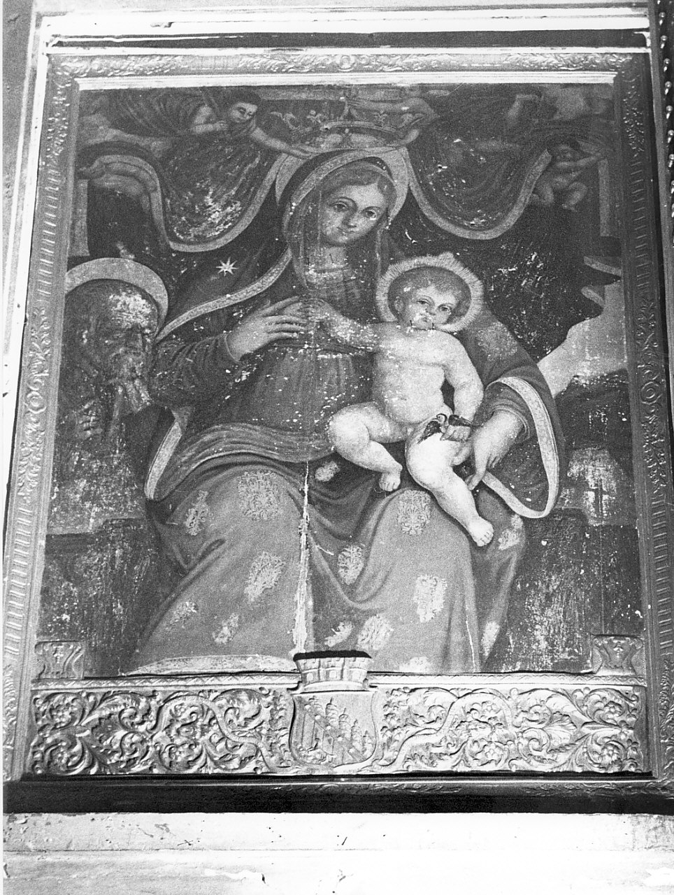 Madonna con Bambino che tiene in mano un uccellino (dipinto) - ambito Italia meridionale (sec. XV)