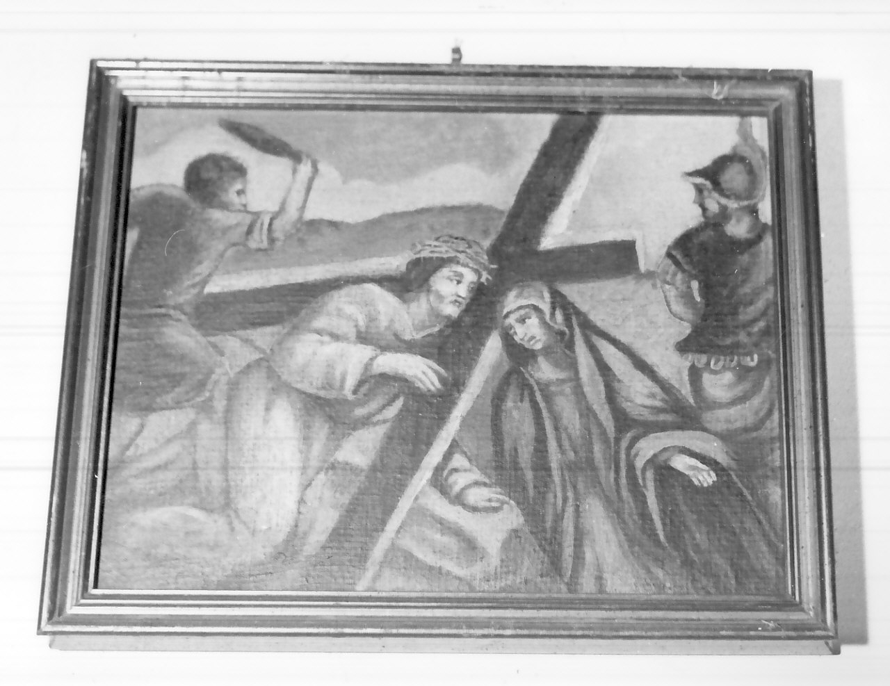 stazione IV: Gesù incontra la Madonna (dipinto, elemento d'insieme) - ambito calabrese (seconda metà sec. XIX)