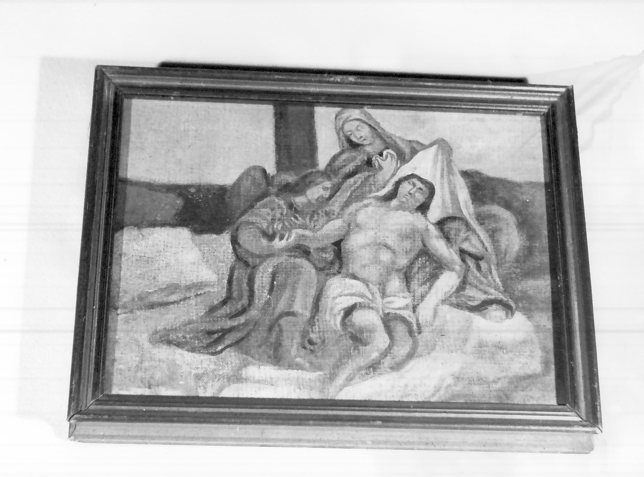 stazione XIII: Gesù deposto dalla croce (dipinto, elemento d'insieme) - ambito calabrese (seconda metà sec. XIX)