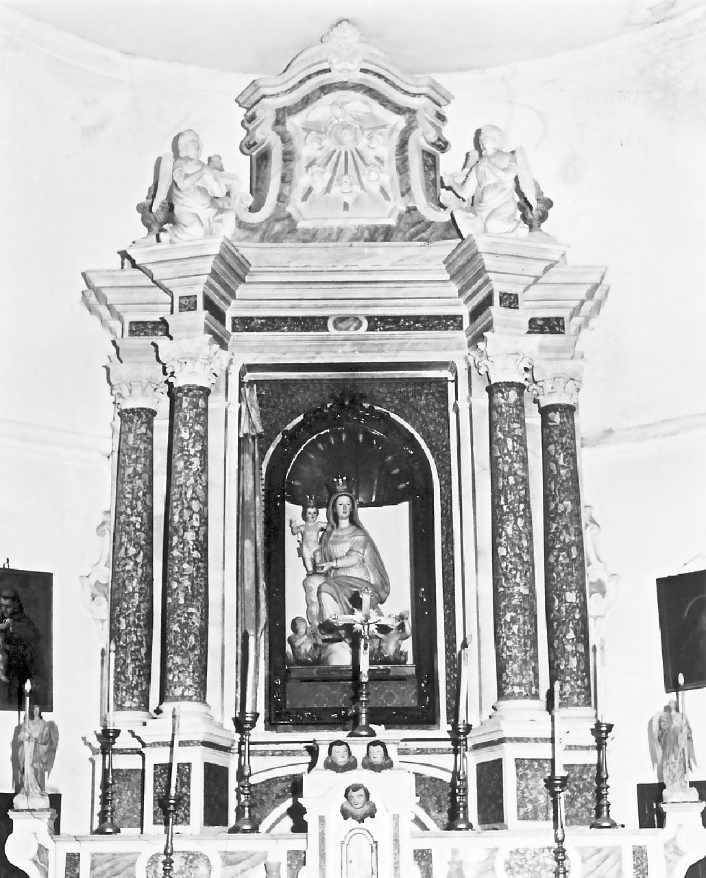 altare maggiore, complesso decorativo - bottega calabrese (secc. XVIII/ XIX)