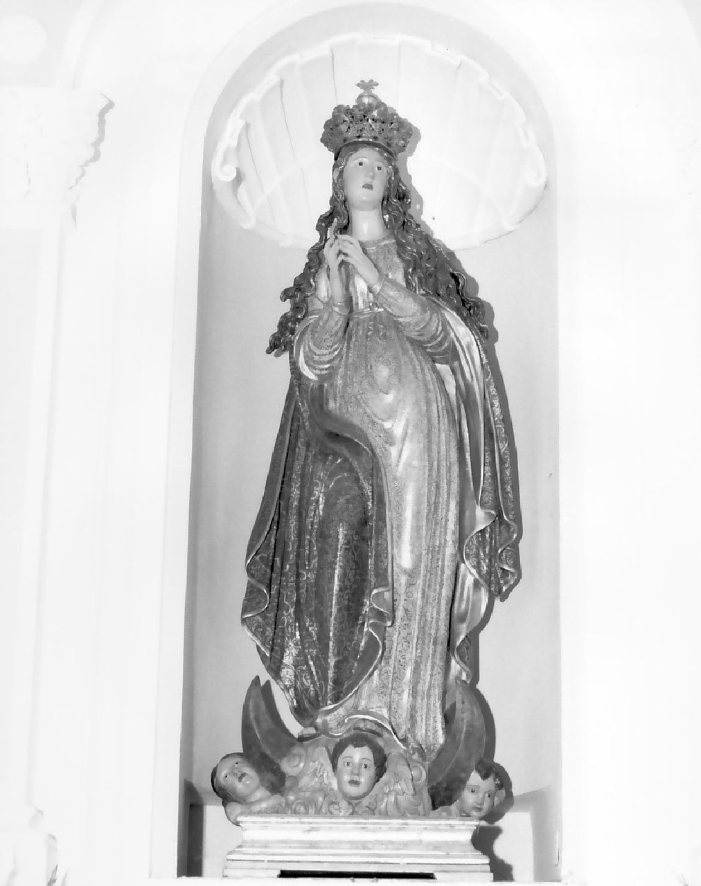 Madonna del ginocchio, Madonna (statua, opera isolata) - bottega Italia meridionale (sec. XVII)