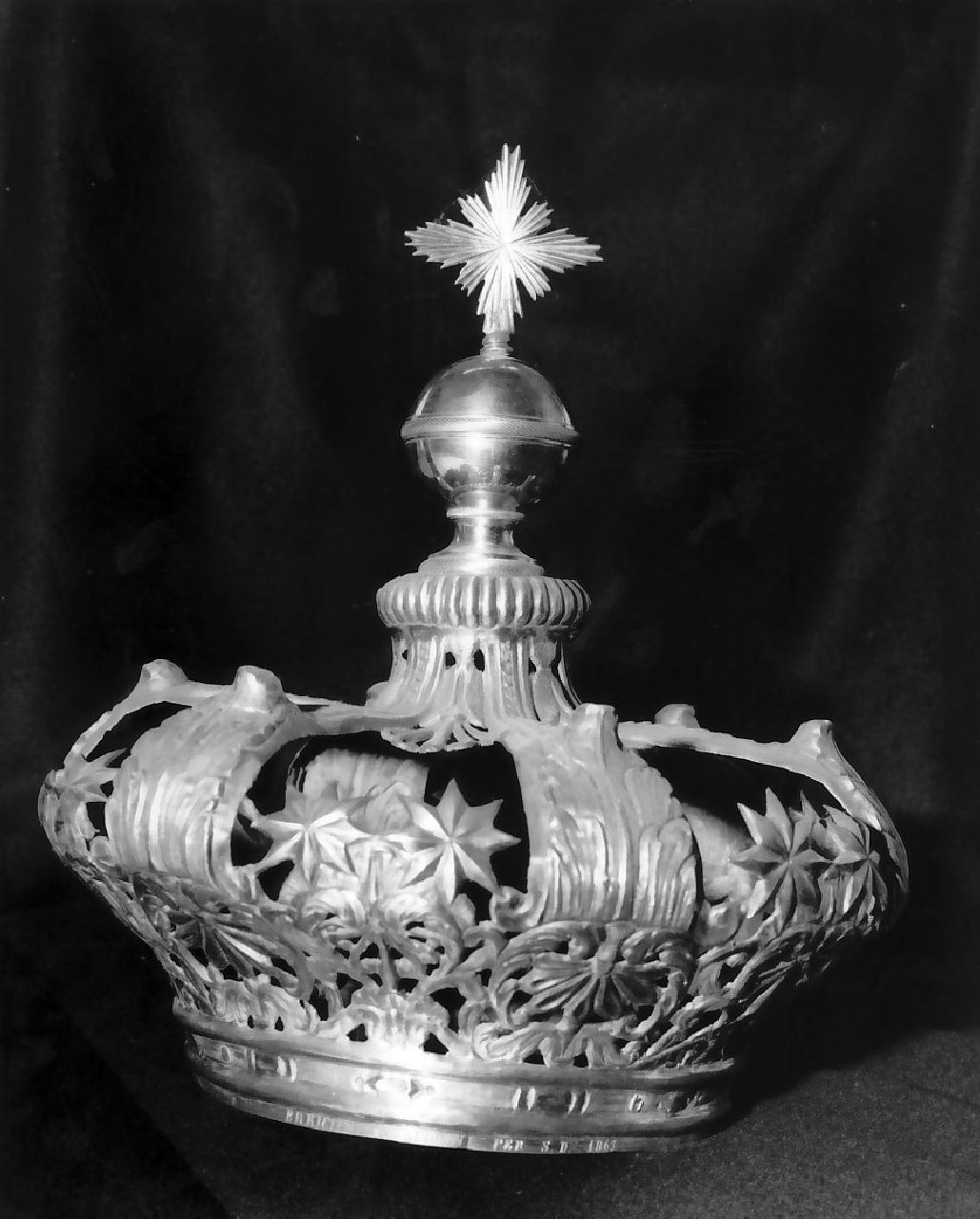 corona da statua, elemento d'insieme - bottega Italia meridionale (sec. XIX)