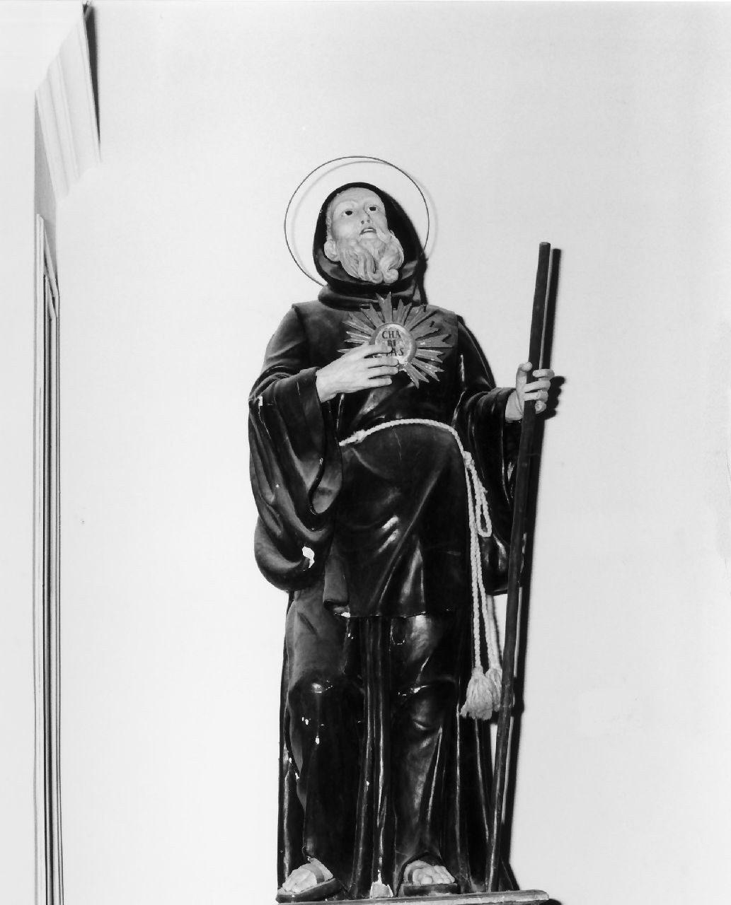 San Francesco di Paola (statua, opera isolata) - bottega Italia meridionale (sec. XIX)