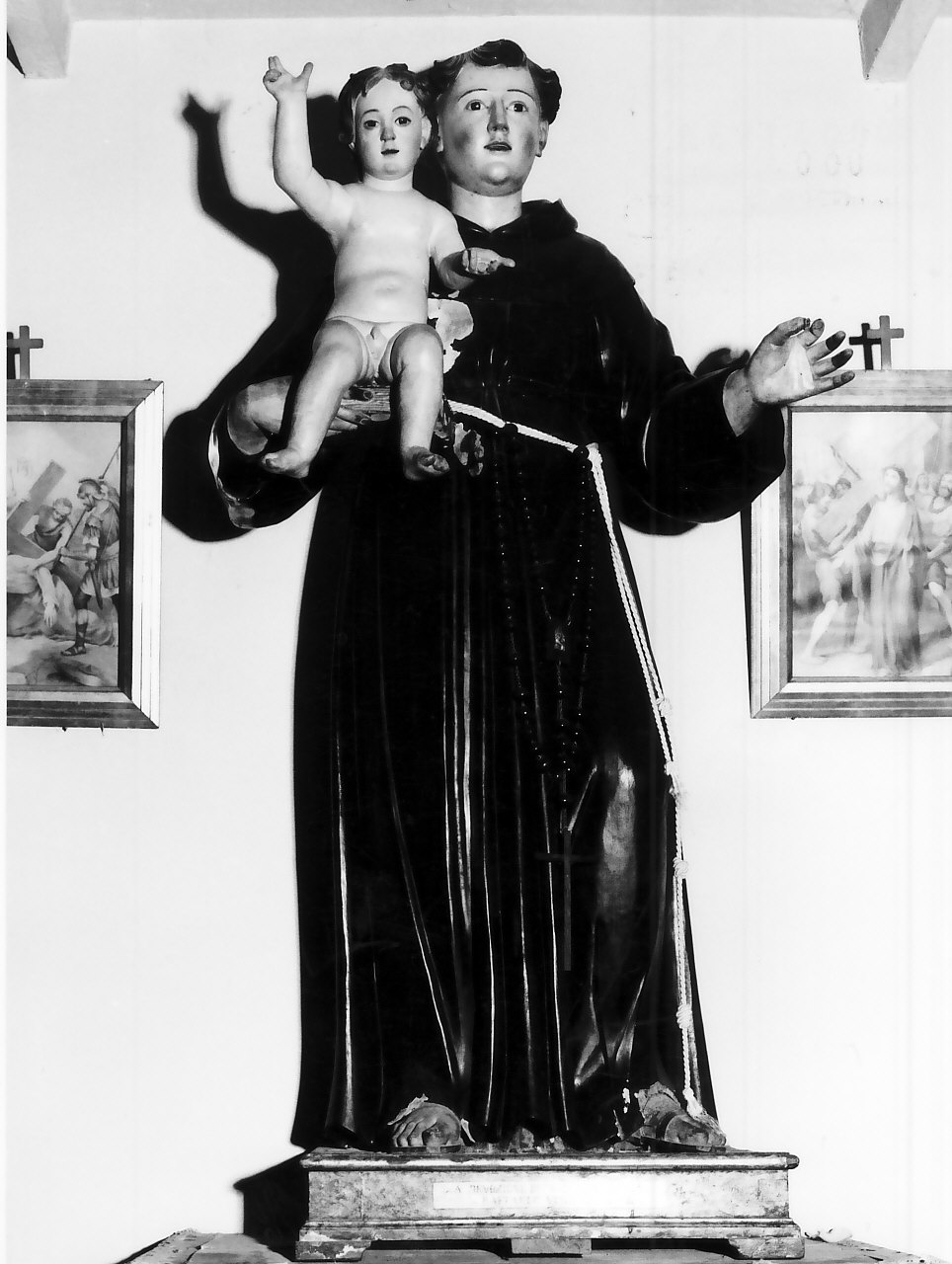 Sant'Antonio da Padova con il bambino (statua, opera isolata) di Vinci Raffaele (sec. XIX)