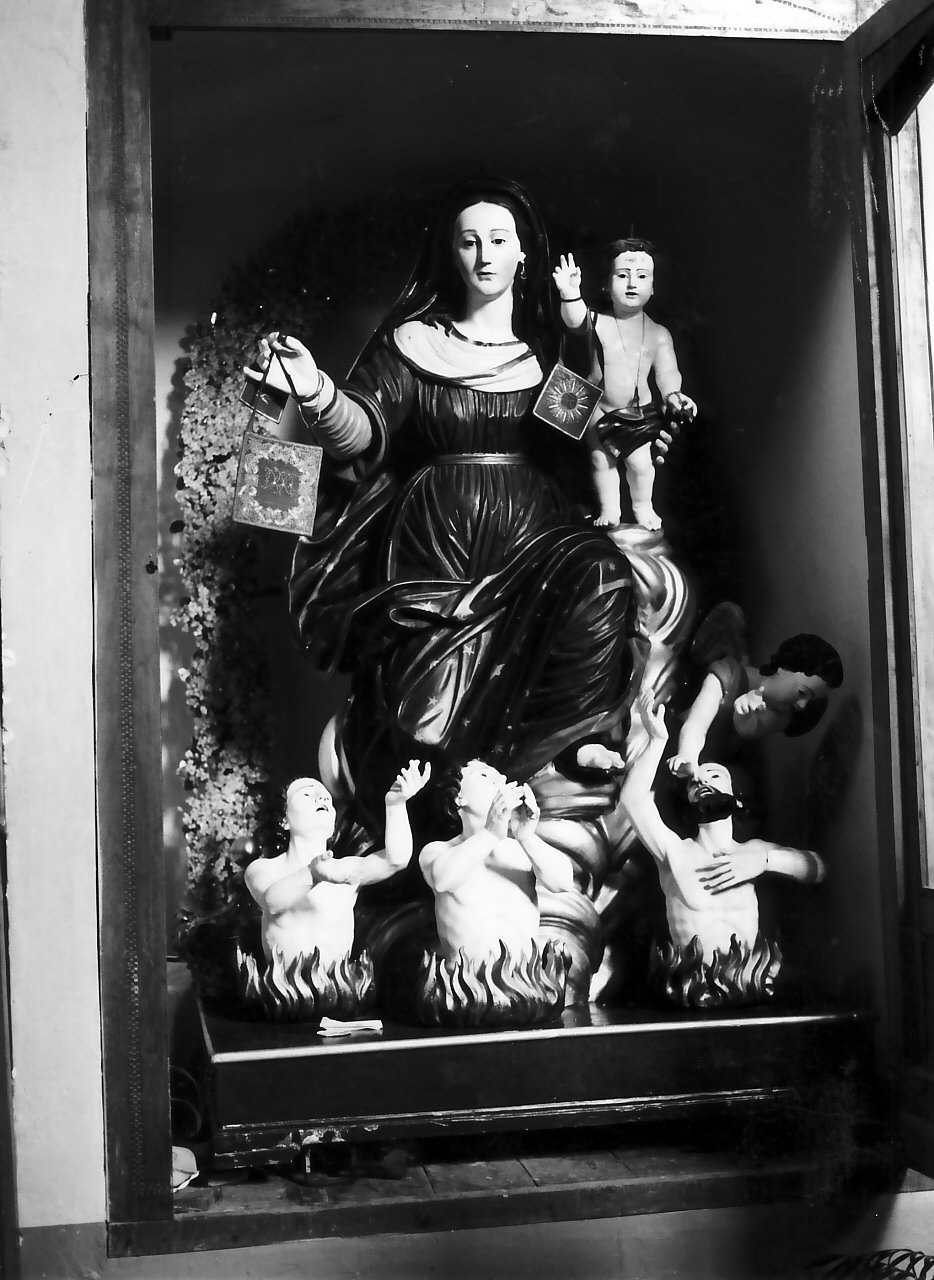 Madonna del Carmelo (gruppo scultoreo) - bottega Italia meridionale (fine/inizio secc. XVIII/ XIX)