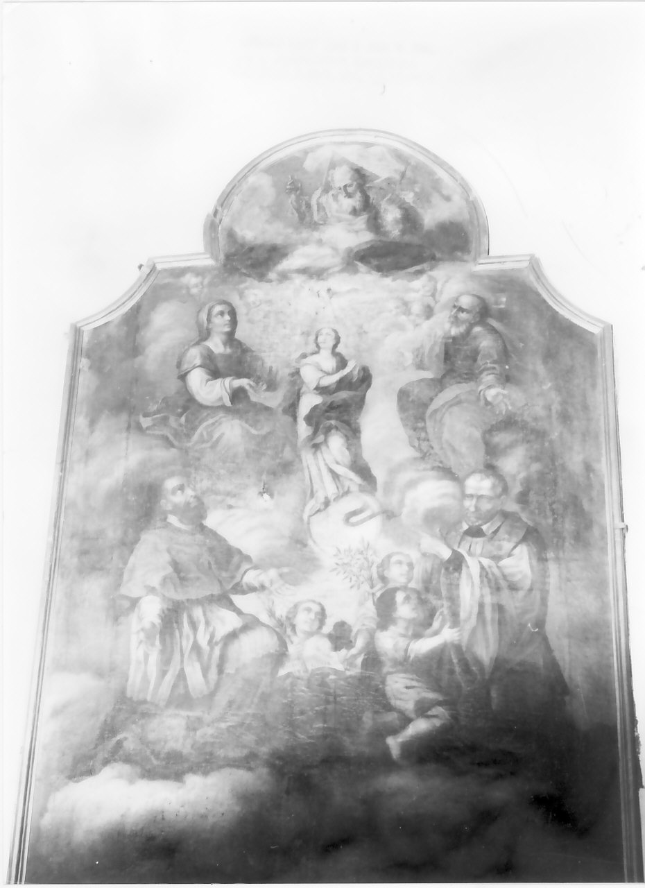 Immacolata Concezione e santi (dipinto) - ambito Italia meridionale (sec. XVIII)