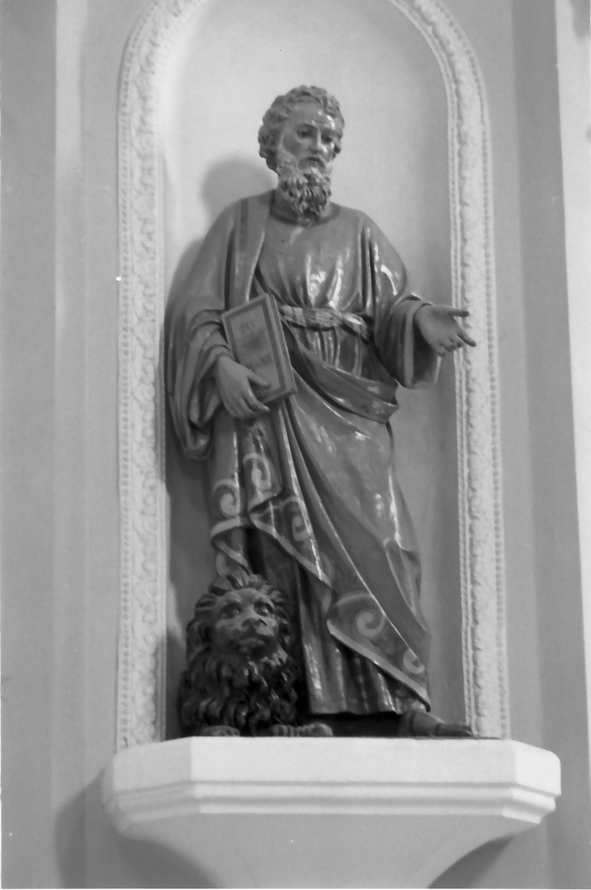 San Marco Evangelista (statua, opera isolata) - bottega Italia meridionale (sec. XIX)