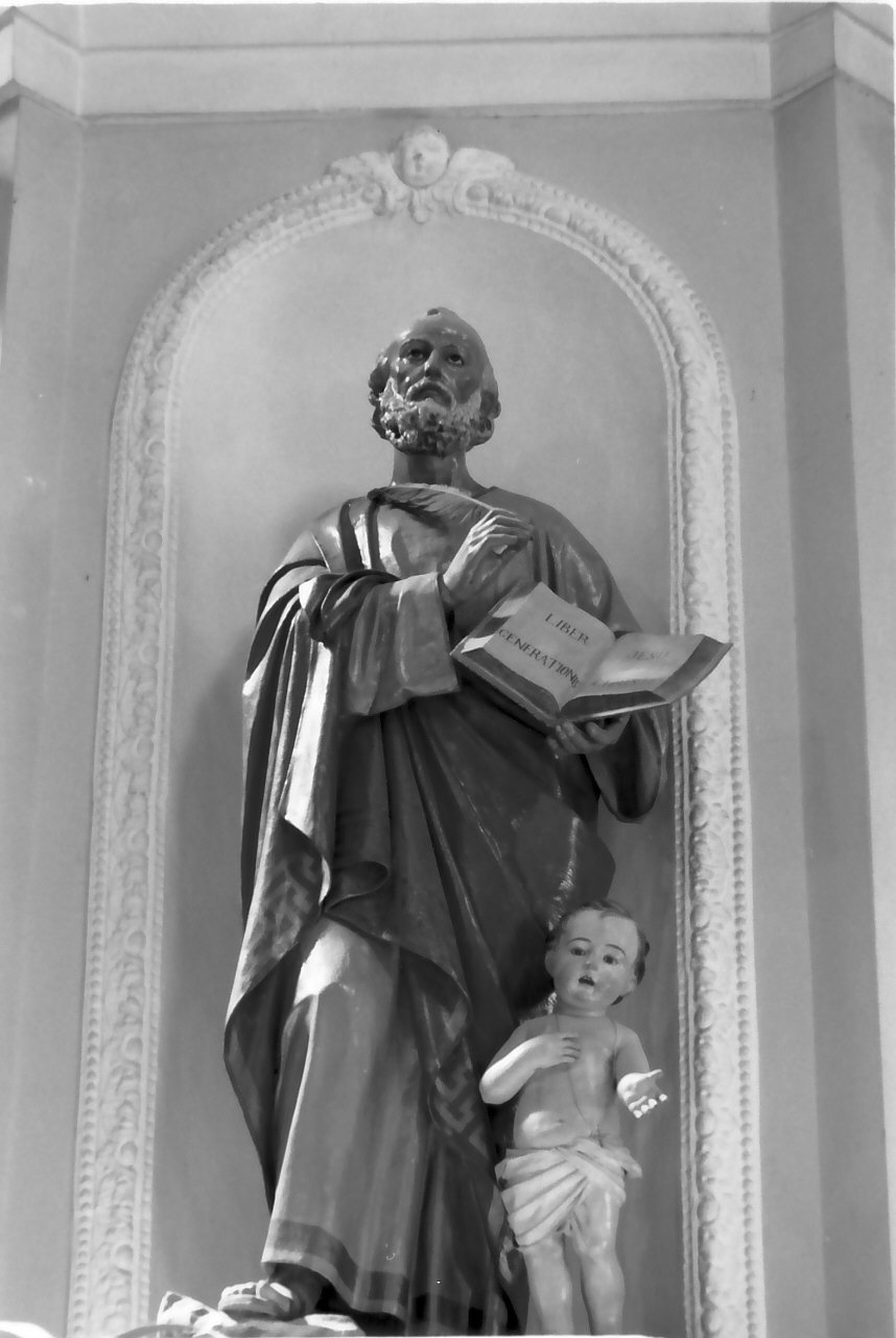 San Matteo Evangelista (statua, opera isolata) - bottega Italia meridionale (sec. XIX)
