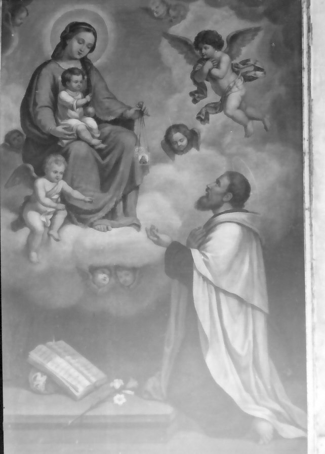 Madonna del Carmelo e Santi (dipinto, opera isolata) di Anfuso Andrea (sec. XIX)
