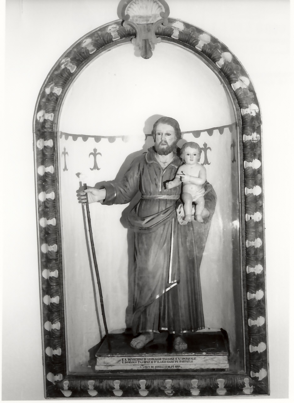 San Giuseppe e Gesù Bambino (statua, opera isolata) di Vinci Raffaele (sec. XIX)
