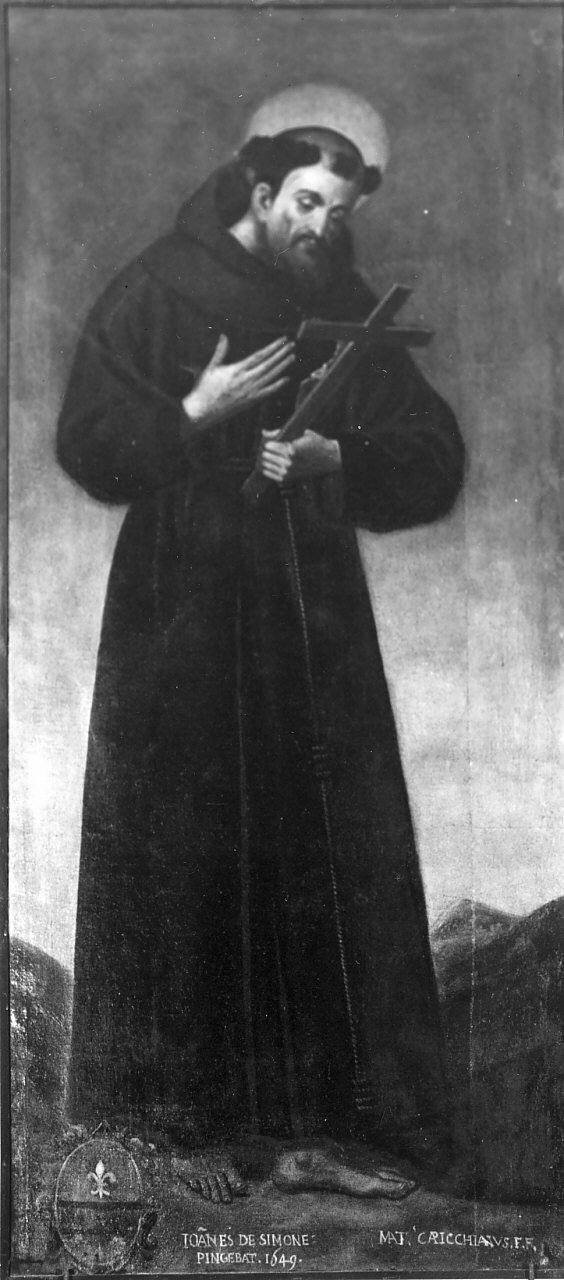 San Francesco d'Assisi (dipinto, opera isolata) di De Simone Giovanni (sec. XVII)