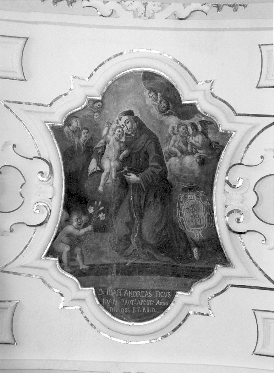Sant'Antonio da Padova con il bambino (dipinto, elemento d'insieme) di Leto Domenico (sec. XVIII)