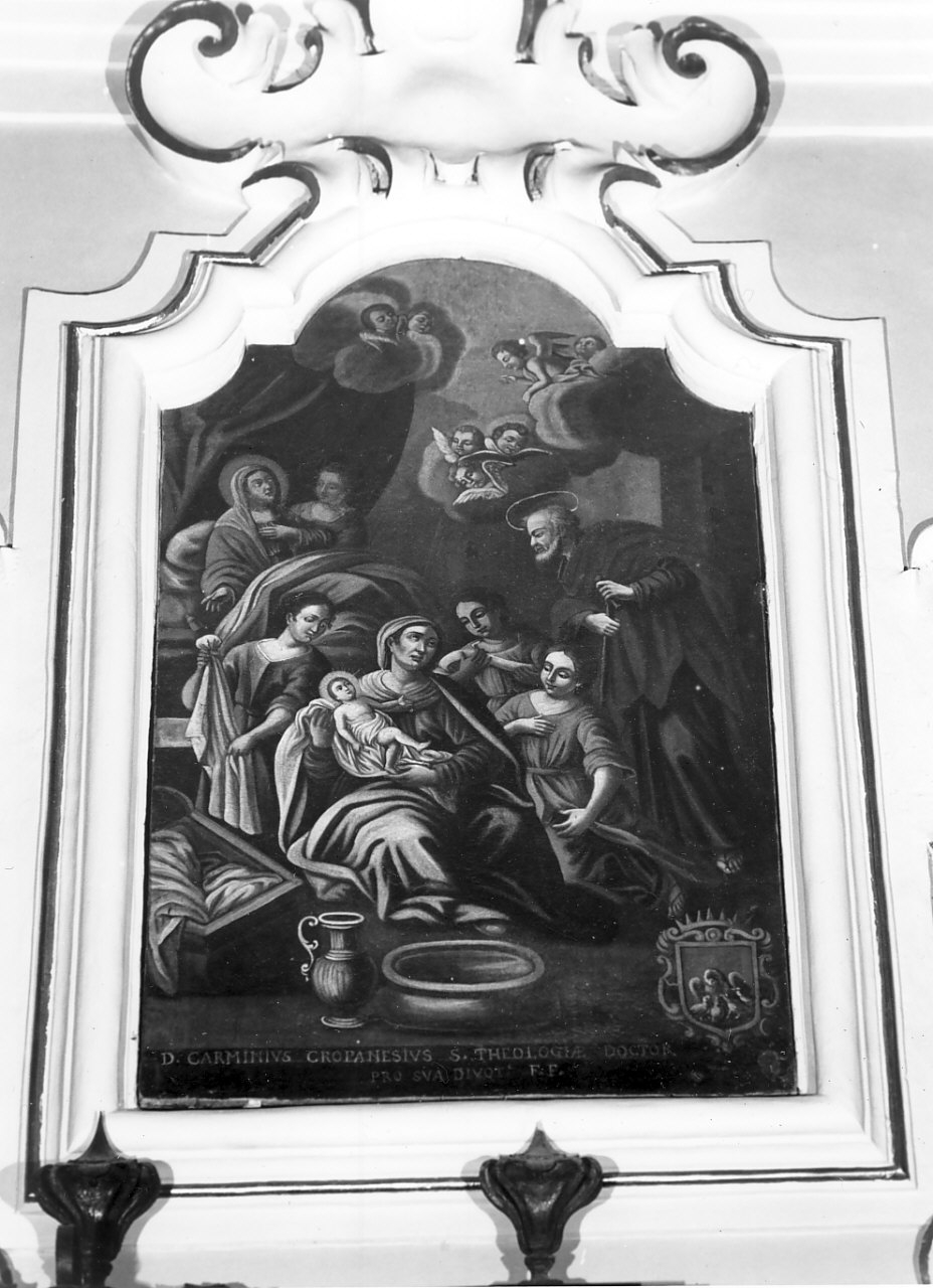 nascita di Maria Vergine (dipinto, elemento d'insieme) - ambito Italia meridionale (sec. XVIII)