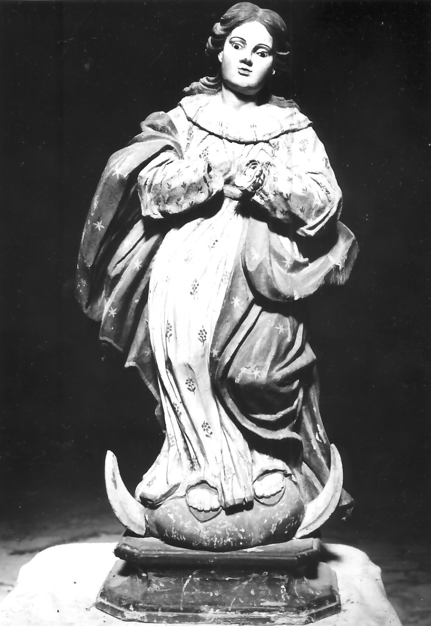 Madonna Immacolata (statua processionale, opera isolata) - bottega Italia meridionale (fine/inizio secc. XVIII/ XIX)