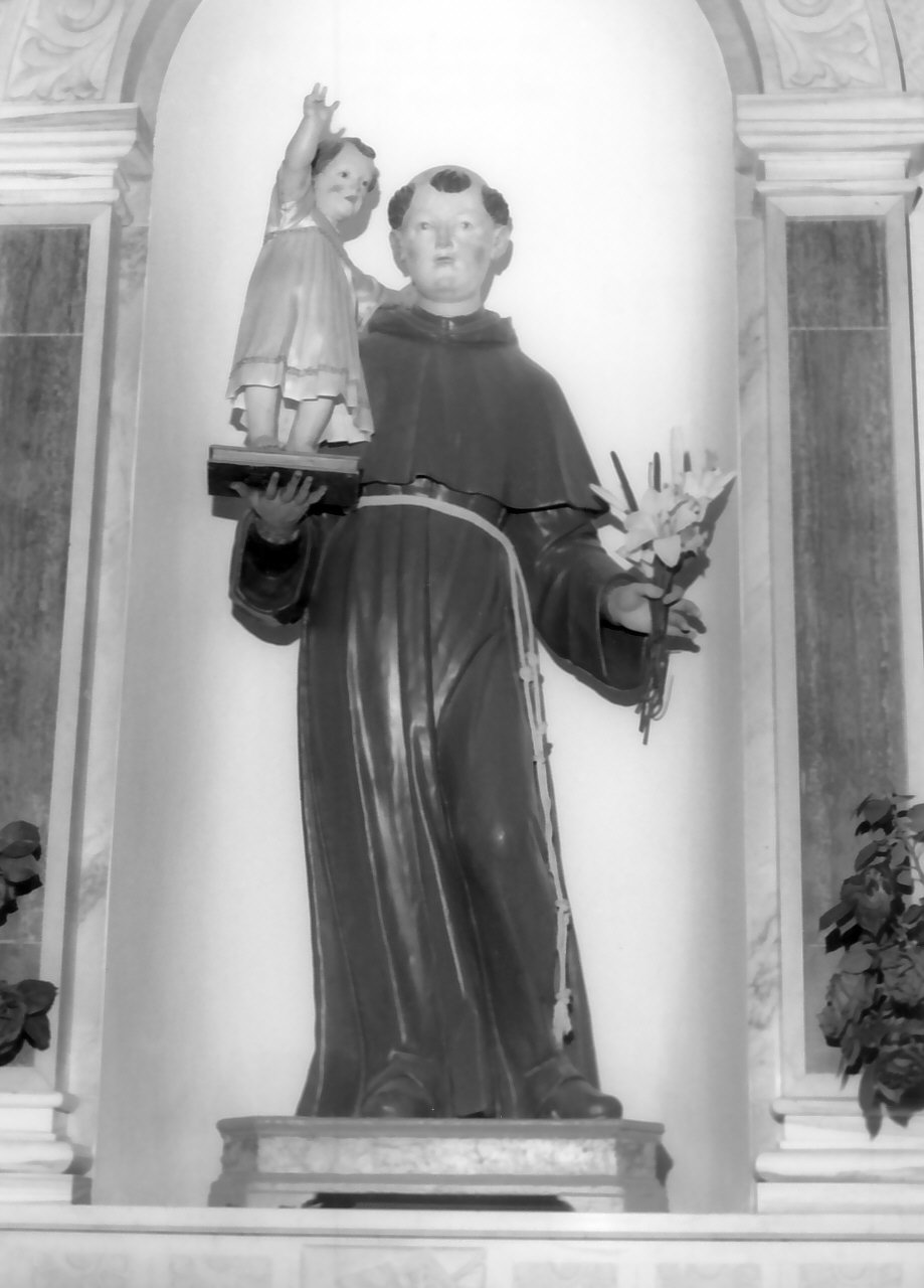 Sant'Antonio da Padova con il bambino (statua) - bottega Italia meridionale (fine/inizio secc. XVIII/ XIX)