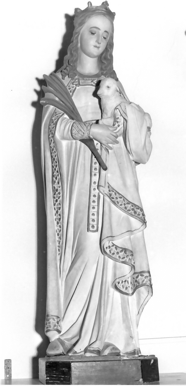 Sant'Agnese (statua, opera isolata) - bottega Italia meridionale (sec. XIX)