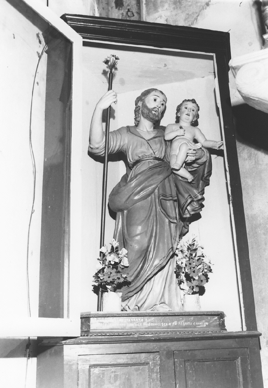 San Giuseppe e Gesù Bambino (scultura) - bottega Italia meridionale (metà sec. XIX)