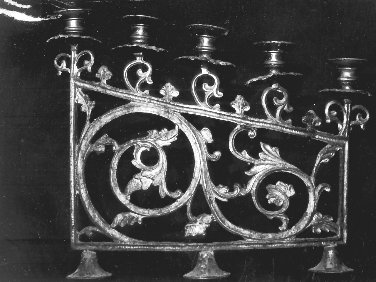 candelabro, opera isolata - bottega calabrese (fine sec. XIX)