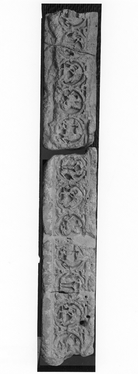 fregio (decorazione plastico-architettonica, frammento) - bottega arabo-normanna (sec. XII)