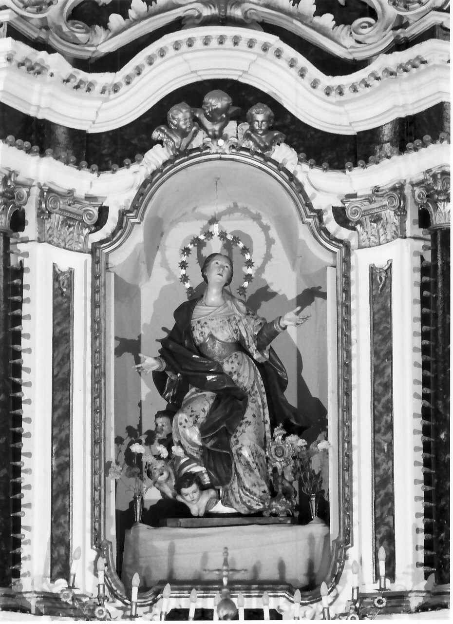 Madonna Assunta (scultura, opera isolata) - bottega serrese (sec. XIX)