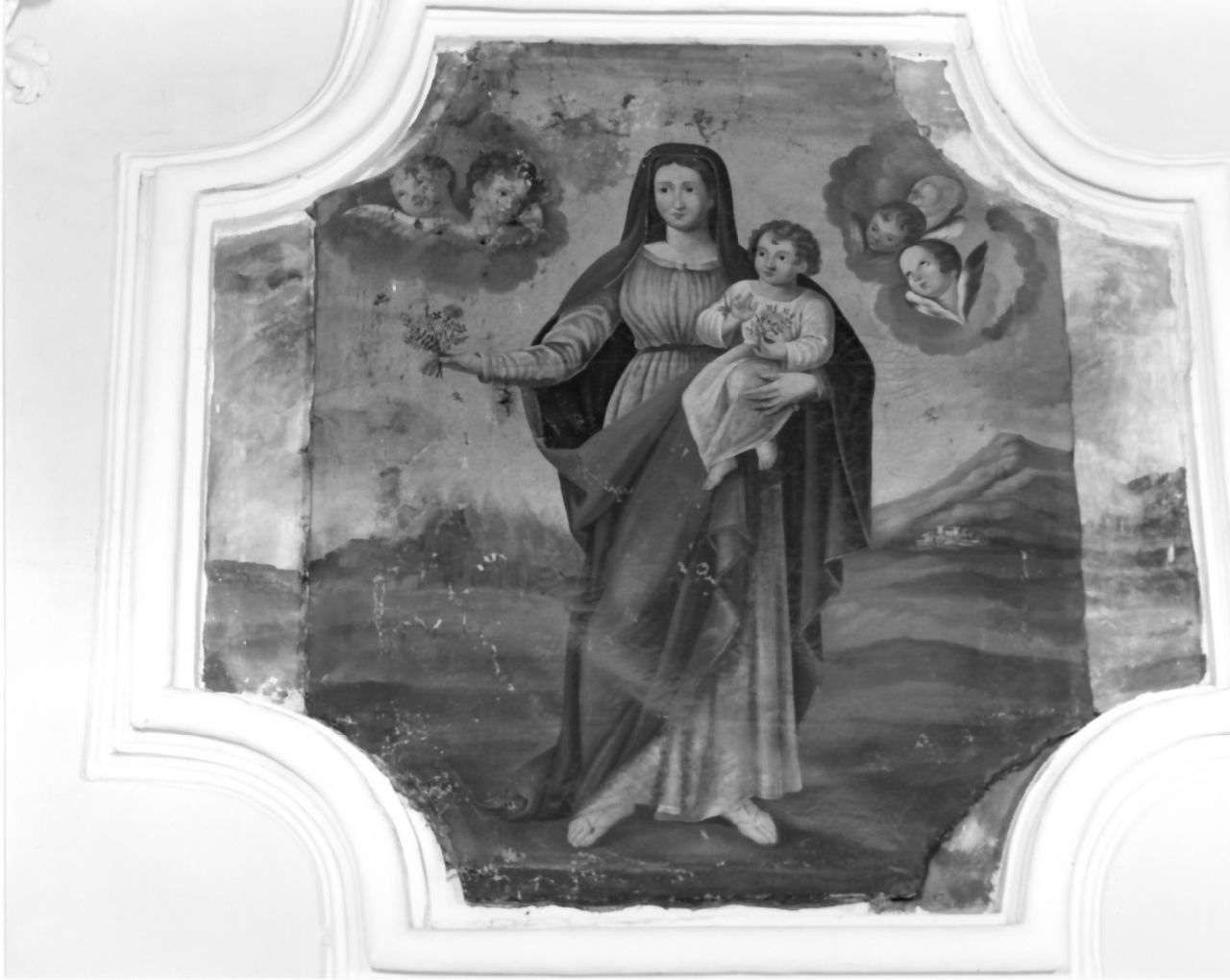 Madonna delle rose, Madonna con Bambino (dipinto, opera isolata) di Paparo Emanuele (secc. XVIII/ XIX)