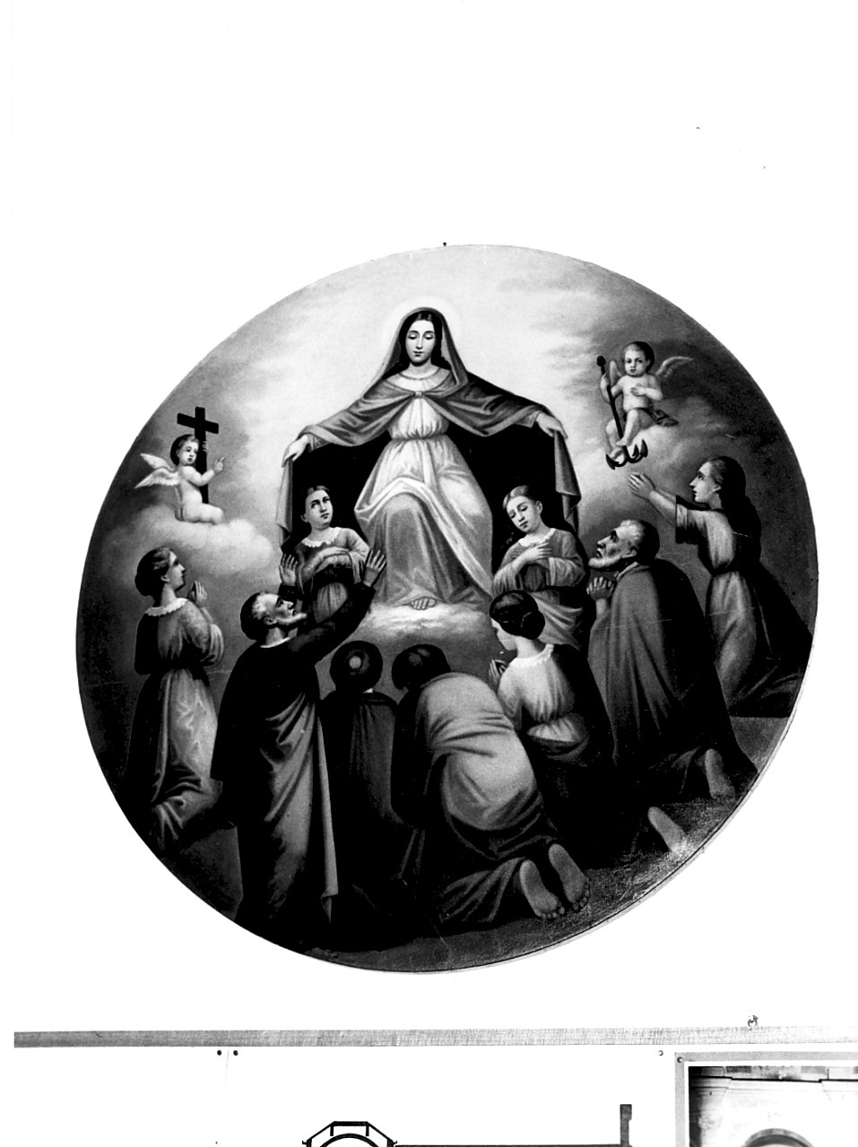 Madonna della Misericordia (dipinto, opera isolata) - ambito Italia meridionale (sec. XX)