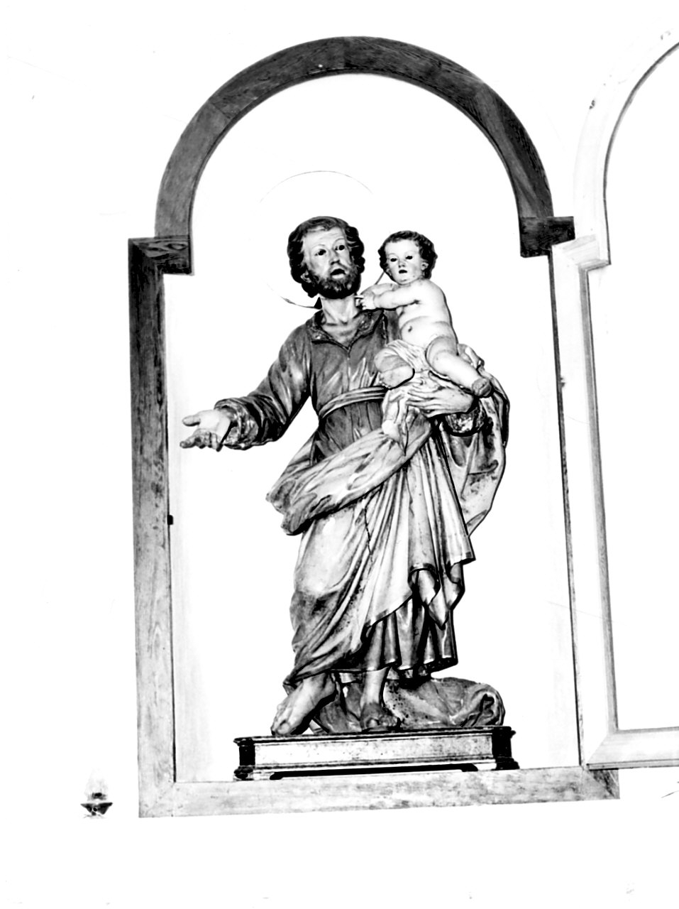 San Giuseppe e Gesù Bambino (statua, opera isolata) - bottega Italia meridionale (sec. XVIII)