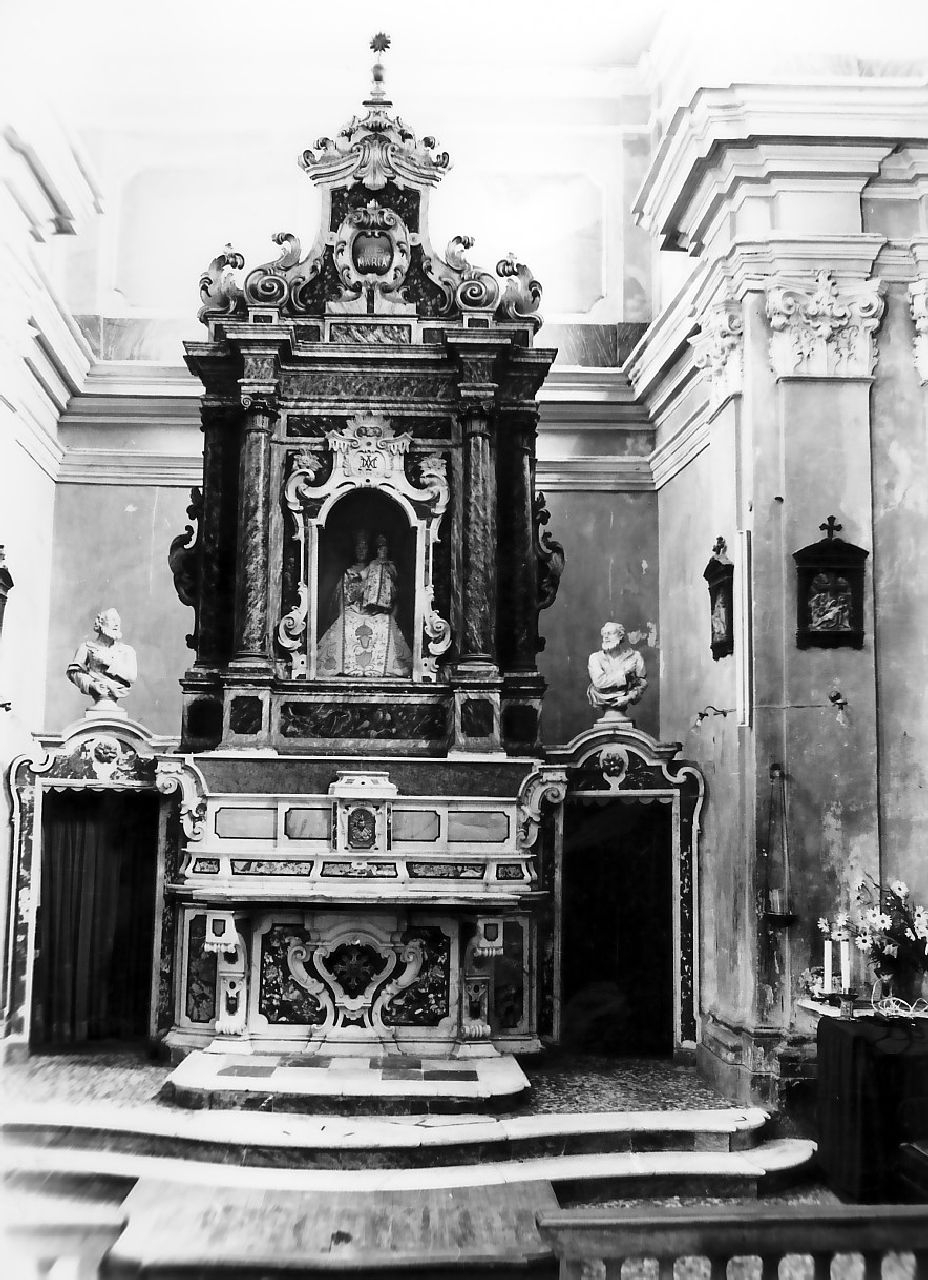 altare maggiore, complesso decorativo - bottega serrese (sec. XVIII)