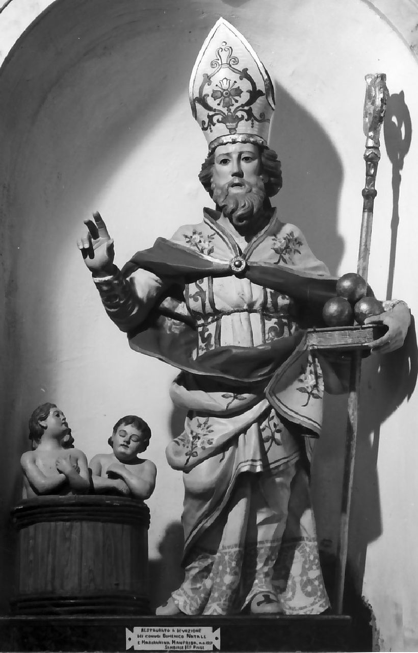 San Nicola di Bari (statua, opera isolata) - bottega calabrese (sec. XIX)