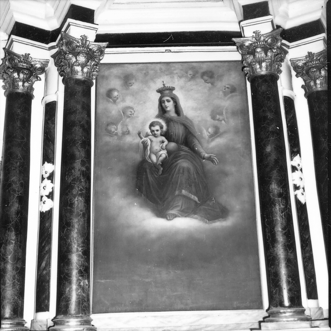 Madonna con Bambino (dipinto) di Sampietro Cesare (sec. XX)