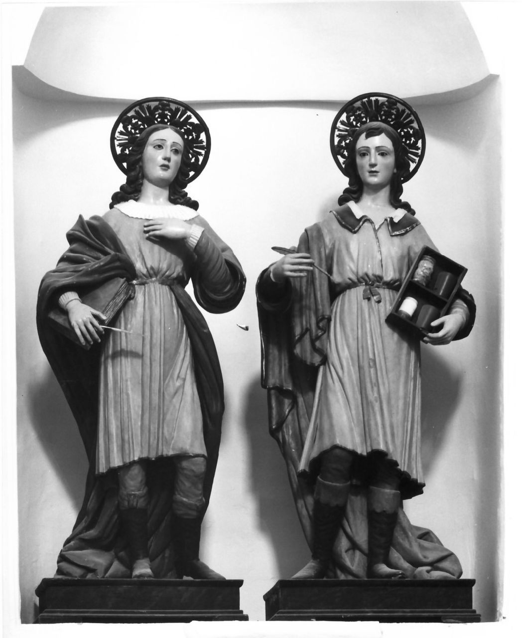 San Cosma e San Damiano (statua, serie) di Morani Francesco (sec. XIX)