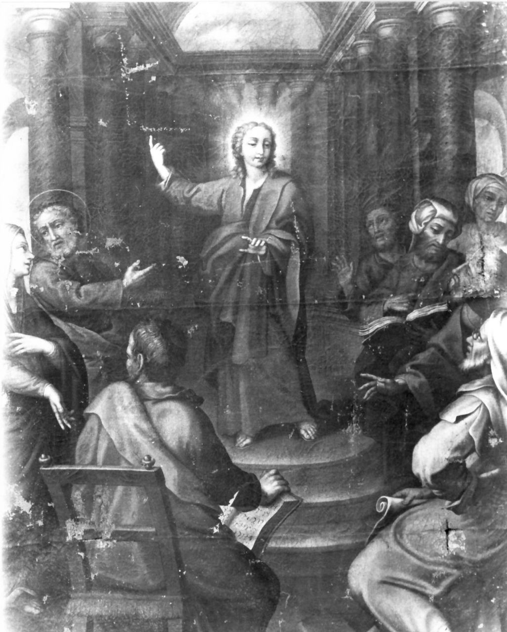 disputa di Gesù con i dottori nel tempio (dipinto) di Paparo Emanuele (prima metà sec. XIX)