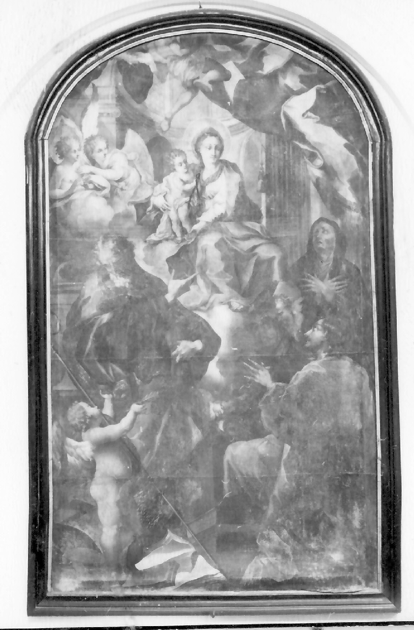 Madonna con Bambino e Santi (dipinto, opera isolata) di Paparo Emanuele (sec. XIX)