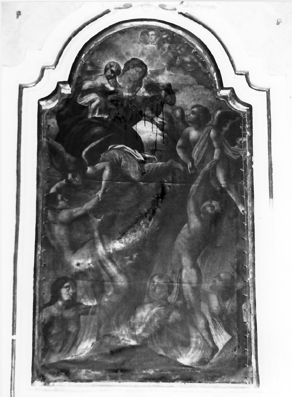 Madonna del Suffragio, Madonna che intercede per le anime del purgatorio (dipinto, opera isolata) - ambito calabrese (sec. XVIII)