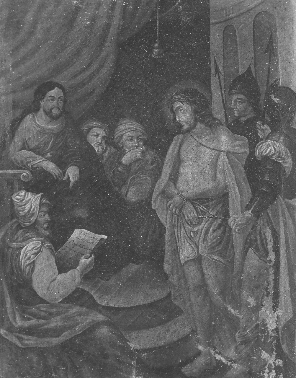Cristo davanti a Pilato (dipinto, opera isolata) - ambito calabrese (sec. XIX)