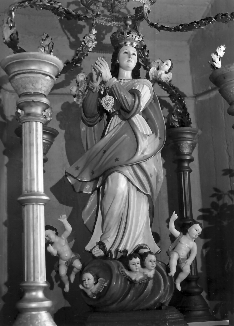 Madonna Assunta, Madonna con angeli (gruppo scultoreo) - bottega Italia meridionale (sec. XVIII)
