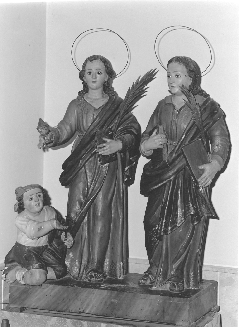 Santi Cosma e Damiano (gruppo scultoreo, opera isolata) - bottega calabrese (fine/inizio secc. XVIII/ XIX)